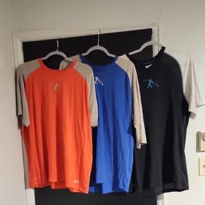 Nike Men's Bundle Of 3 Ken Griffey Jr. Orange, Blue, and Black Short Sleeve Tees